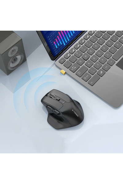 Choice Black E-YOOSO X-31 2.4G Wireless Ergonomic Gaming Mouse, 4800 DPI Swea...