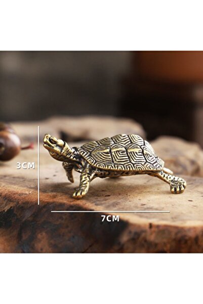 Choice Light Grey Brass Longevity Turtle Figure Home Decor Desktop Ornament N...
