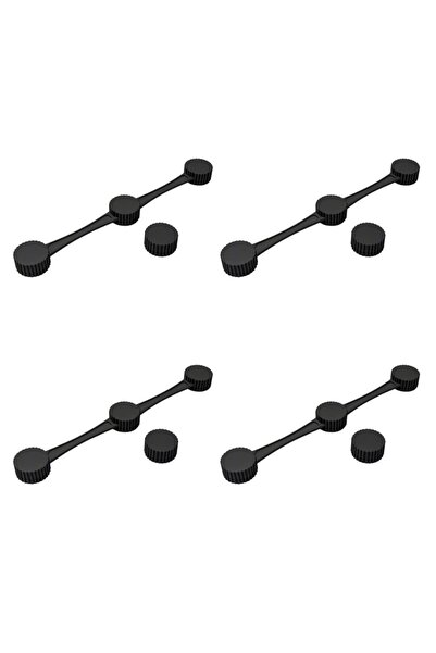 Choice7 4 قطع سوداء، مشبك سيليكون مغناطيسي للقلاية الهوائية، مشابك سيليكون مغ...