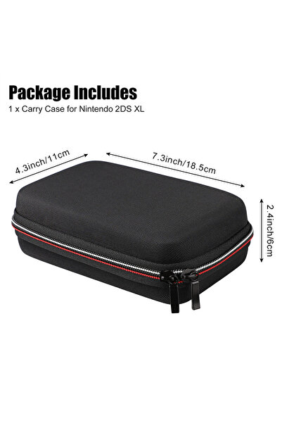 Choice Black 3DS LL/XL Large Hard Pouch Travel Shell Case Bag With Game Cartr...