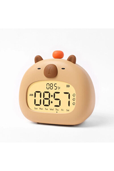 Choice Plastic Shell USB Rechargeable Capybara LED Alarm Clk Digital Multi-fu...