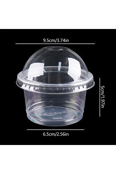 Choice 1pc 20pcs 250ml Disposable Salad Cup Transparent Plastic Dessert Bowl ...