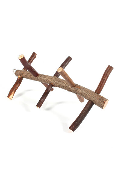 Choice As picture Parrot Birds Perches Cage Stand Toy Hanging Wooden Activity...