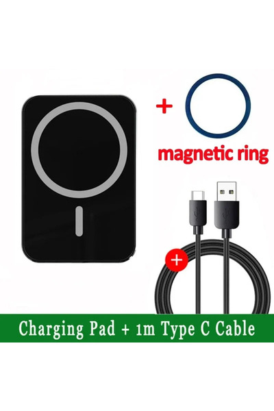 Choice with cable Mini Magnetic Car Wireless Charger for iPhone 16 15 14 13 1...