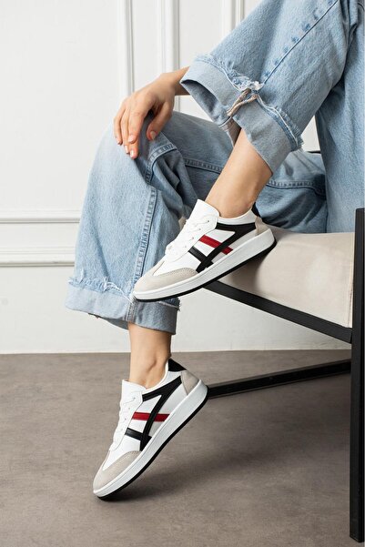 Moda Devrin Pantofi sport negri și roșii