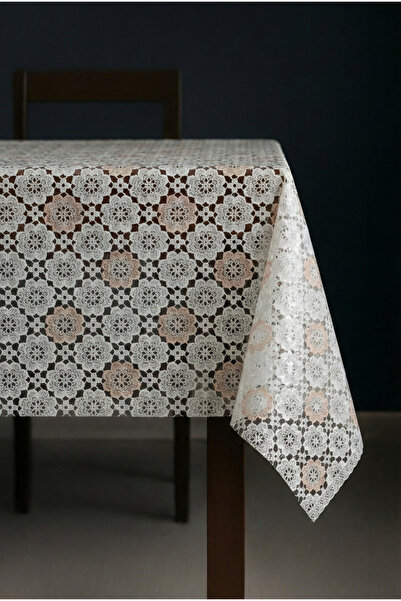 Soft Kare Luxury Straw Pattern Pvc Transparent Coated Oilcloth Tablecloth Wat...