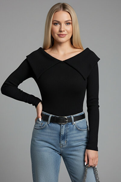 İntive Lingerie Women's Butterfly Collar Design Blouse