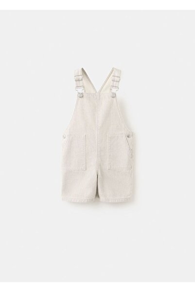 MANGO Baby Çizgili kısa tulum