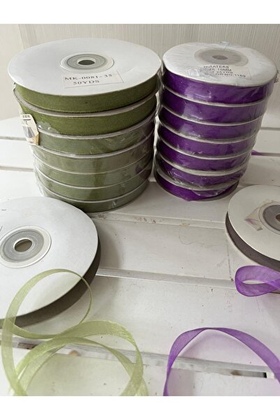 Helvacıoğlu Çikolata Stokları Bitiriyoruz, Organze Tül Kurdeleler, 1 cm Enind...