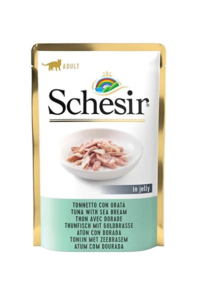 Schesir Shears adult cat wet food, tuna flavor with sea bream in jelly, 85g *...