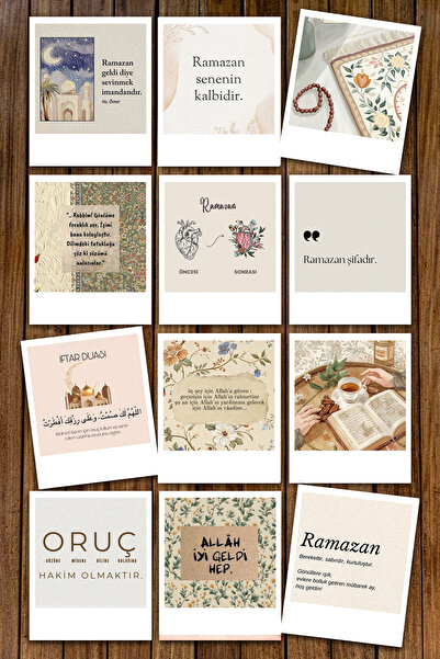 Pankart Evi مجموعة من 12 بطاقة زخرفية بتصميم التصوف الرمضاني