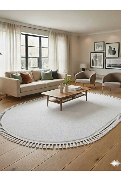 ALTUN CARPET ΜΟΝΤΕΡΝΟ 300 ΕΚ. + ΟΒΑΛ ΠΟΝΠΟΝ ΛΕΥΚΟ ΛΟΥΤΡΙΝΟ ΑΝΤΙΟΛΙΣΘΗΤΙΚΟ ΧΑΛ...