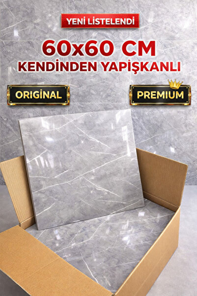 UKAB DEKOR 60x60 Cm 1 Adet Kendinden Yapışkanlı Pvc Esnek Köpük Dekoratif Duv...