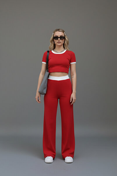 İntive Lingerie Women's Crop Pants Double Set Suit