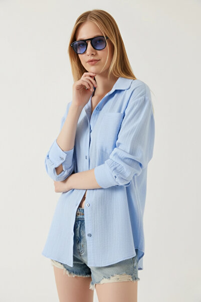 İntive Lingerie Women's Plain Woven Muslin Shirt