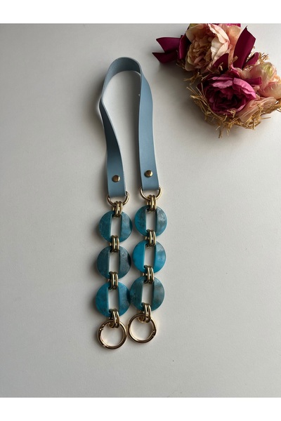 zg hobi aksesuar Acrylic Handles with Faux Leather for Knitted Bags