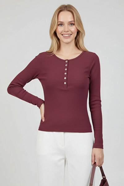 İntive Lingerie Women's Long Sleeve Slim Fit Blouse