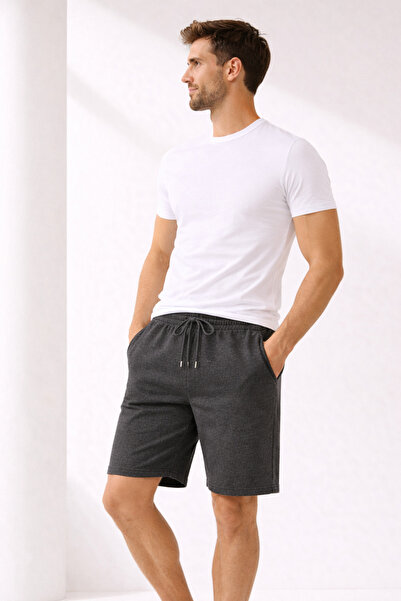 NAKRUF Men's Smoked Regular Shorts Summer Comfortable Regular Fit