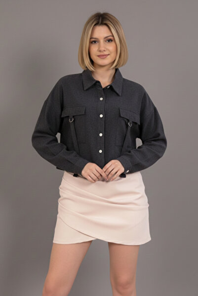 İntive Lingerie Women's Elegant Cut Linen Shirt