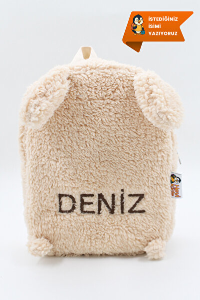 Hevi Kids HeviKids Kişiye Özel İsimli Krem Peluş Tavşan Çocuk Çantası | 0–8 Y...