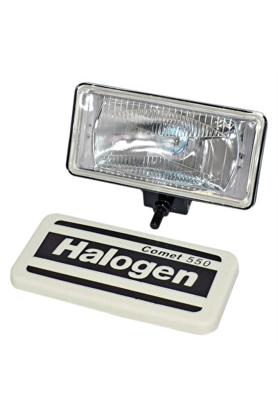 Carub 12V Sis Lambası Comet 550 Dikdörtgen 20x9,5x8,5 cm Kapaklı Beyaz Cam BR...