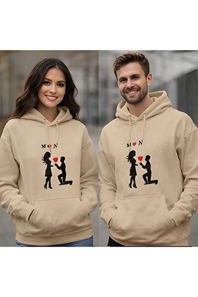 EFFRENATU Dear Lover Combination Hooded Sweatshirt – Unisex Couple Hoodie, Ro...
