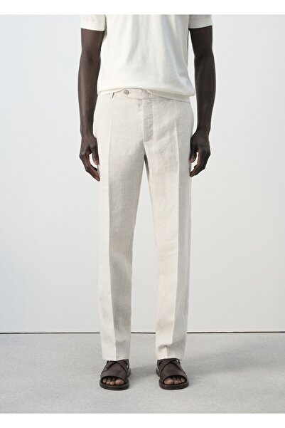 MANGO Man %100 keten regular fit pantolon