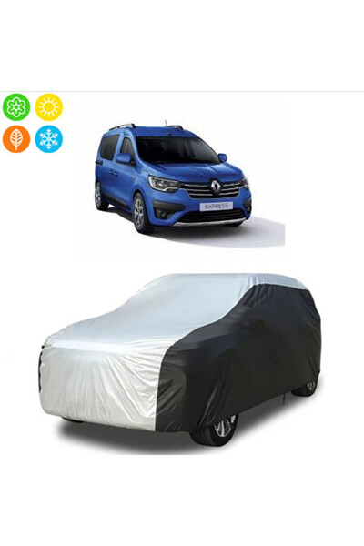 autoEs Renault Express 2024 Model Uyumlu Araba Brandası Oto Branda GRİ-SİYAH