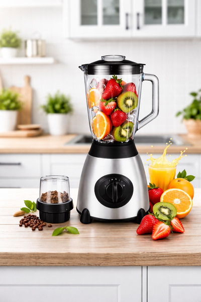 Denx خلاط كهربائي عالي القوة سعة 1.5 لتر مع خمس مستويات للسرعة. كوب طبخ مناسب...