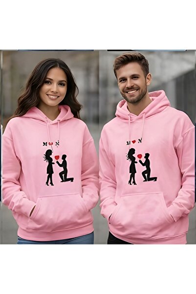 EFFRENATU Dear Lover Combination Hooded Sweatshirt – Unisex Couple Hoodie, Ro...