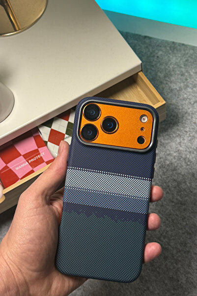 WANNA PROTECT iPhone 17 Pro Max Kılıf Magsafe Şarj Özellikli Ultra Slim Kevla...