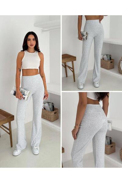 AKMetex Gray Spanish Pleated Leggings