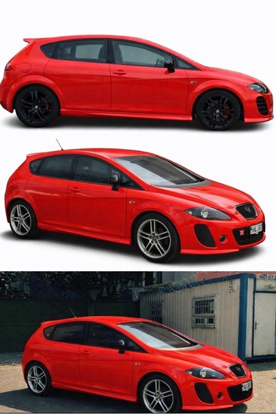 DEMİRTUNİNG SEAT LEON 2005-2012 2/2.5 LS3H KIRMIZI BOYALI FİBER MARŞPİYEL YAN...