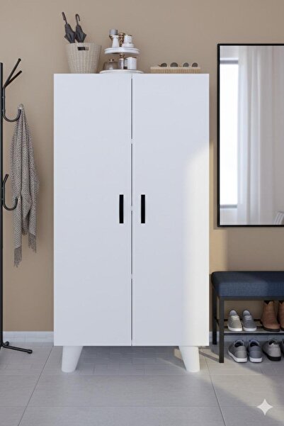 Empressco 12R 4 Raflı Çok Amaçlı Ayakkabı ve Kiler Dolabı Beyaz
