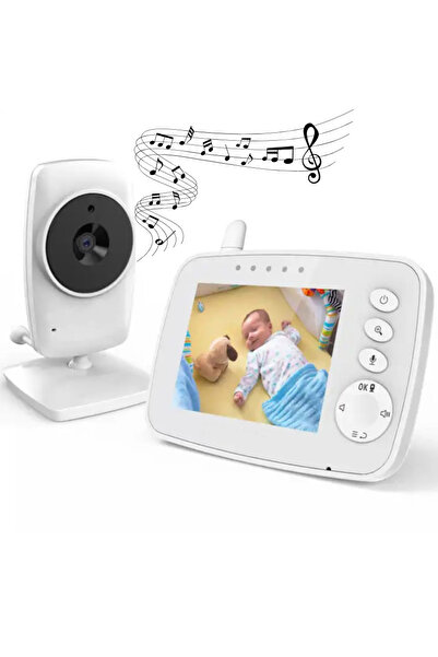 Kidizi Baby Monitor cu Camera Audio-Video pentru Bebelusi SM32, Rotire 360° V...