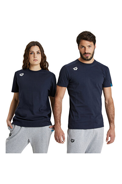 ARENA تي شيرت تيم بانل للجنسين باللون الأزرق الداكن بتصميم كاجوال 004899700