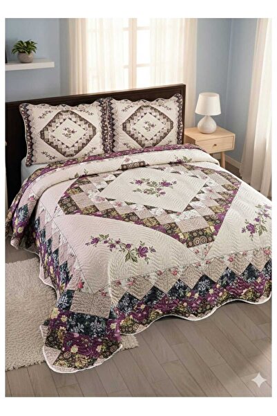 MORRİVAL Örtüm Sante Double Quilted Bedspread 250X260 Bedspread + 2 Pillowcases