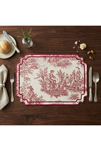 Solterra Design Fransız Köylü Nakışlı 2'li Barok Amerikan Servis Takımı