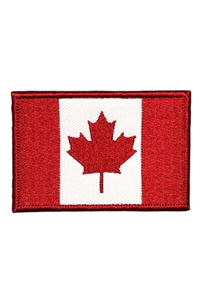 Ex Patch Kanada Bayrağı Nakış Patch Peç - 8x5 cm
