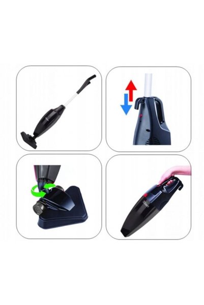 Zilan Aspirator fără sac ZLN1235, 800W, 2 în 1 vertical și portabil, recipient 2L, Negru