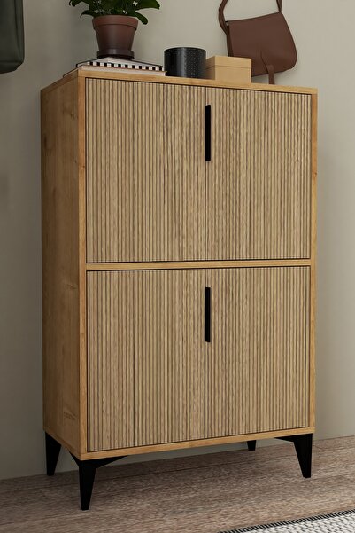 Empressco Çok Amaçlı 4 Raflı Kapaklı Ayakkabılık Dolap, Pratik ve Şık Tasarım