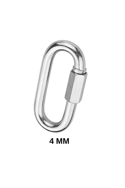 Oval Karabina Galvanizli 1 Adet Kanca Olta Dağcılık Kamp Malzemeleri Salıncak Anahtar Askı