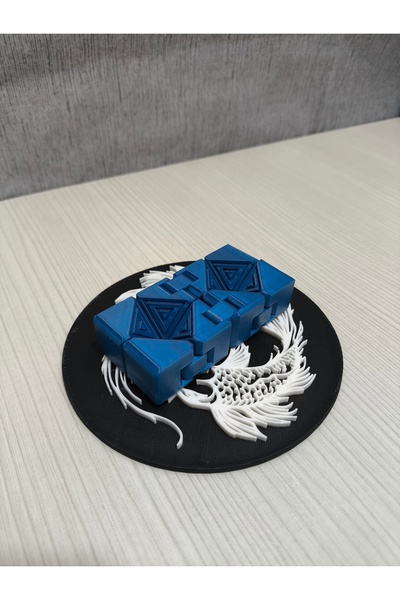 EQUBE 3D Üçgen Desenli Şeker Paketi Şekilli Sonsuz Küp - Stres Küpü - Hareket...