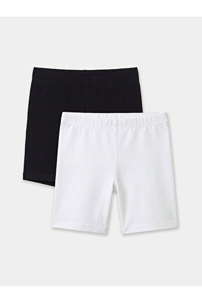 LC Waikiki LCW Kids crne elastične šortseve za devojčice, 2 komada