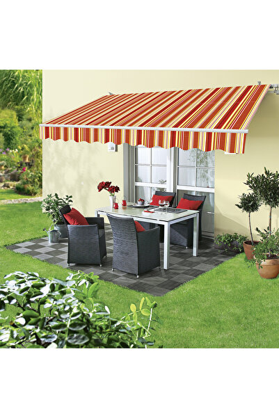 stratecht Balkon Teras Tente Teleskopik Açılır Kapanır Bahçe Kafe Polyester T...