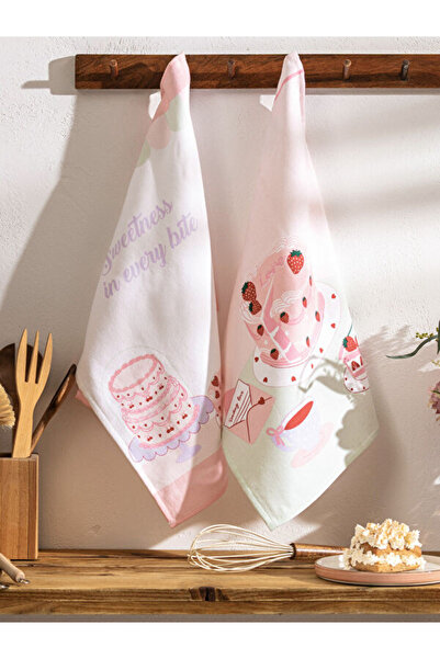 LC Waikiki Shining Choices Embroidered Tea Towels from Shining Store, Pack of 2