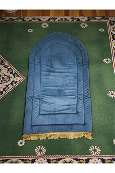 SAUDI Luxury Prayer Rug Soft Velvet Fabric with Thick Foam Padding Comfortabl...
