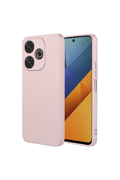 cepmoda غطاء حماية من السيليكون مخملي الملمس لهاتف ريدمي 13 4G - لون بودرا