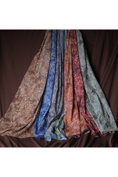 Mehru Scarfs Paradise Desen Kraş - Black Shawl – Non-Slip Texture – Summer/Winter – 75X185