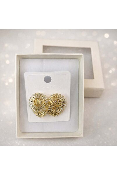 velve Cercei eleganti aurii cu cristale tip raze